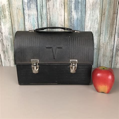 vintage metal lunch box yellow and white check|vintage metal lunch box cleaning.